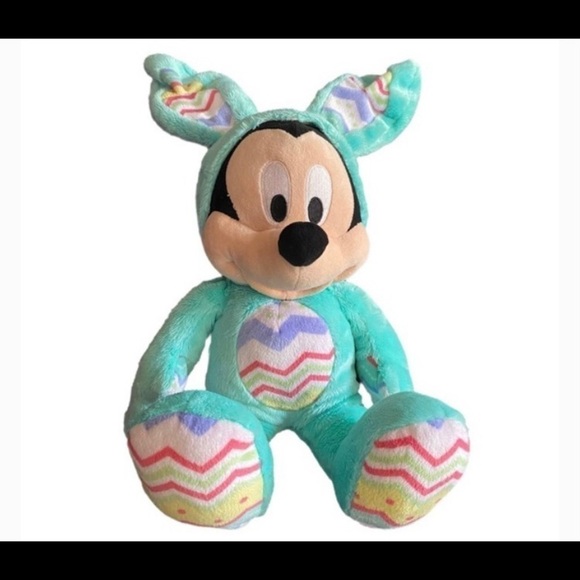 DISNEY-PLUSH MICKEY MOUSE EASTER BUNNY - Picture 1 of 7